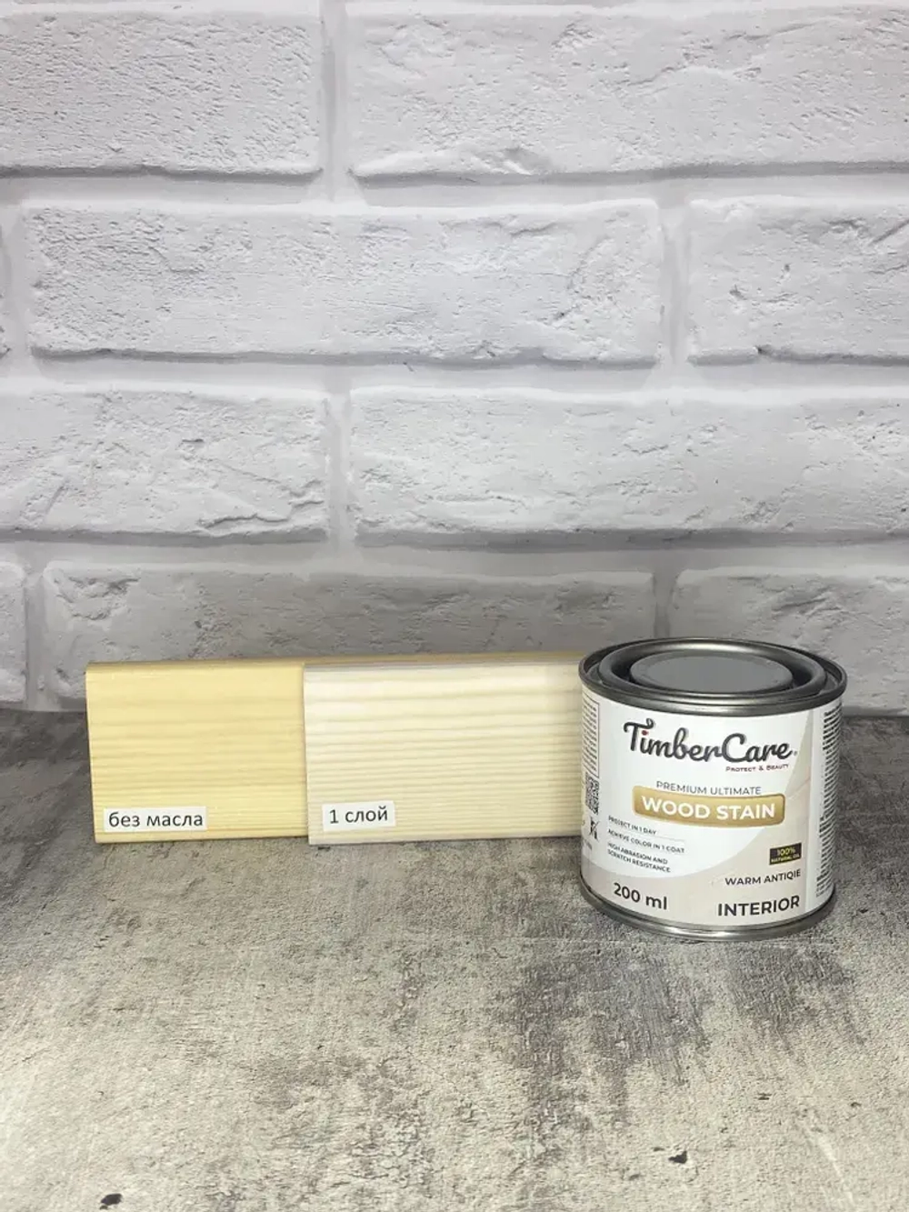Масло для дерева и мебели TimberCare Wood Stain, быстросохнущие для внутренних работ, Античный белый / Warm Antique, 0.2 л