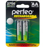 Аккумулятор AA HR-6 / 2700mAh Perfeo NiMH (2шт/уп.) PF3924