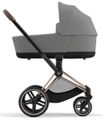 Коляска 3 в 1 Cybex Priam IV Rosegold complete и автокресло Cloud T i-Size Cozy Beige Plus Mirage Grey