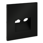 Накладка для розетки TV+RJ45 кат. 6, S70 (черный матовый)