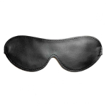 Двусторонняя черная лаковая маска на глаза из эко-кожи БДСМ Арсенал 50001