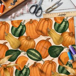 Ткань мембрана разноцветные тыквы