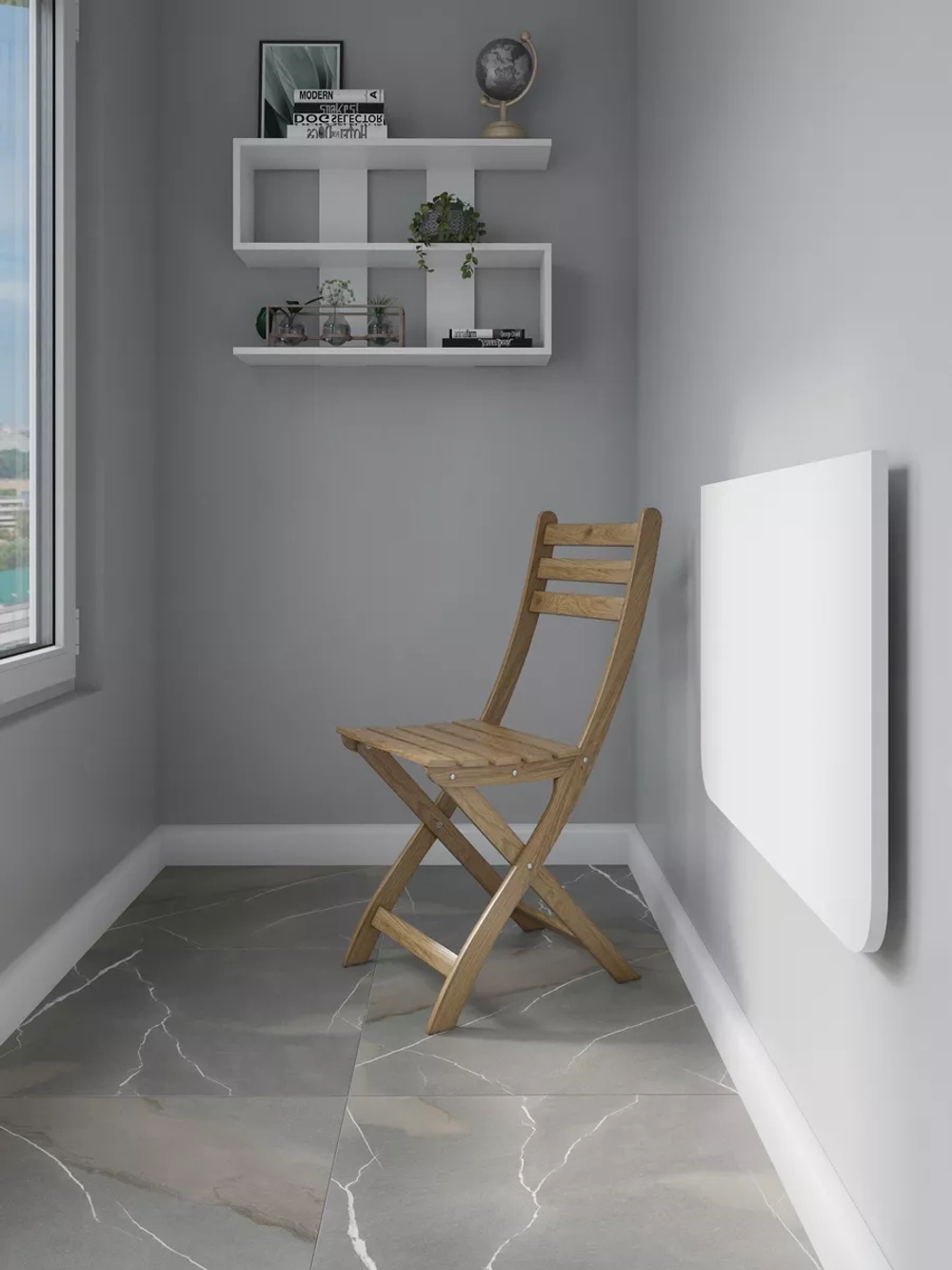 Настенный стол откидной навесной