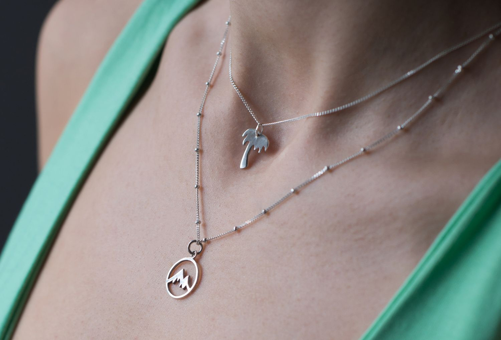 Подвеска Пальма, серебро