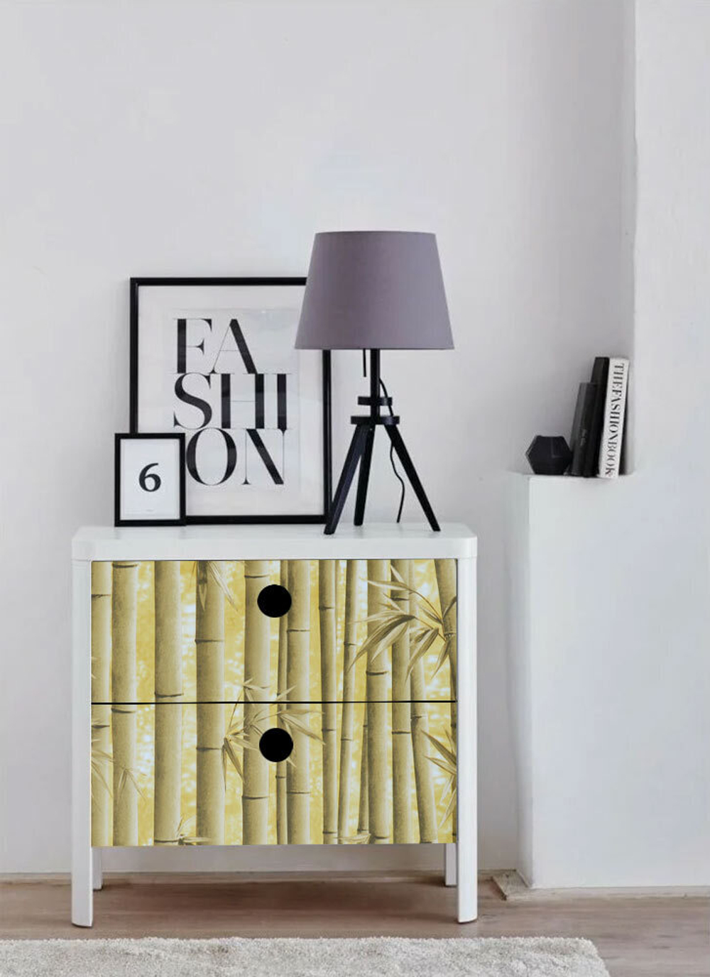 Пленка самоклеящаяся 45см*8м Бамбук бежевый