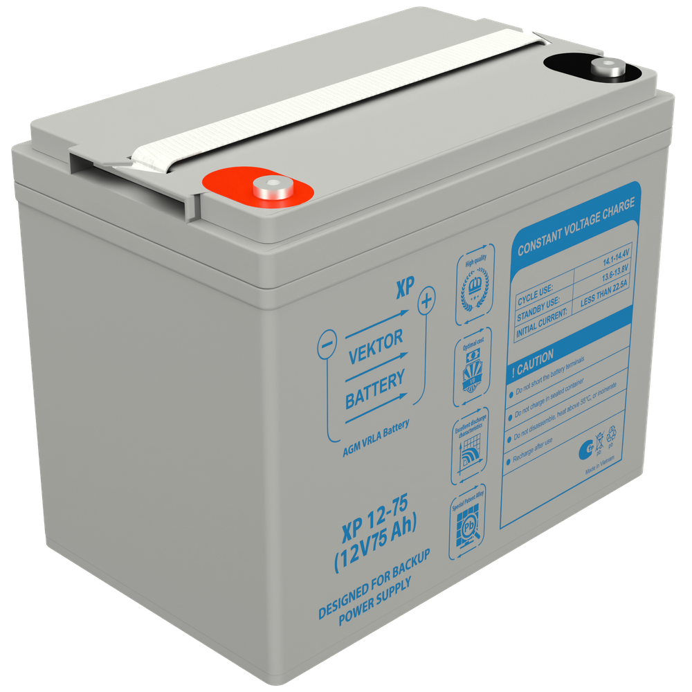 Аккумулятор VEKTOR Battery XP 12-75