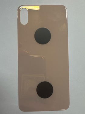 Задняя крышка для iPhone Xs Max Золото (стекло, широкий вырез под камеру, логотип)