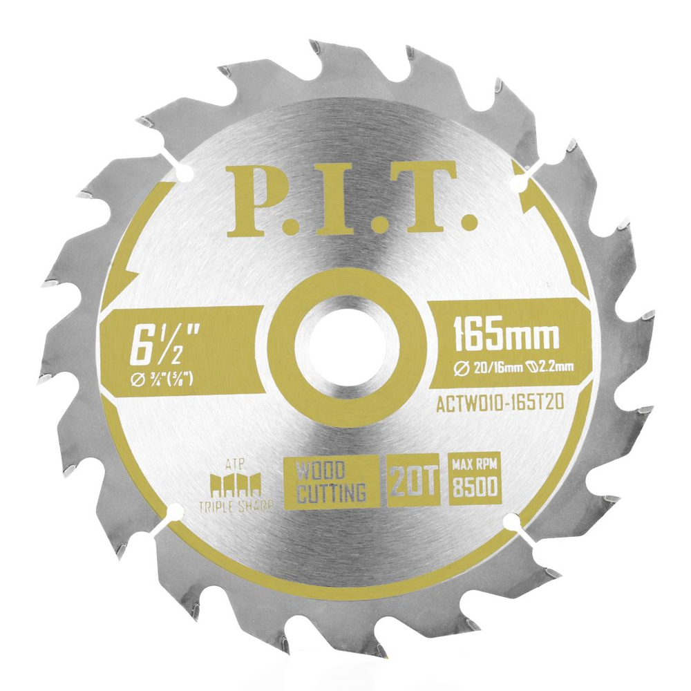 Диск пильный P.I.T. 165x30/20x1,4 мм 20T(ACTW10-165T20)