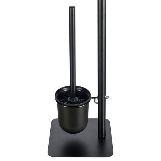 Держатель для туалетной бумаги с подвесным ершиком mats, черный