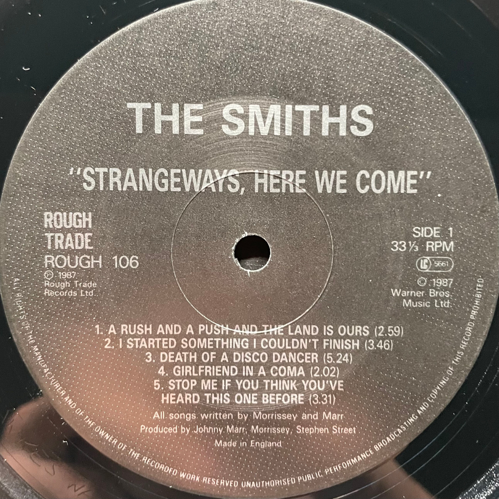 The Smiths ‎– Strangeways, Here We Come (Англия 1987г.)