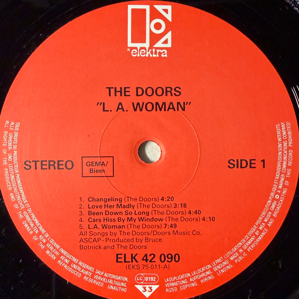 Doors ‎– L.A. Woman (Германия 1984г.)
