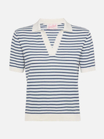 Поло MC Saint Barth Evonne Stripes tiny бел-голубая полоска