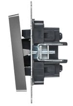 BRITE Выключатель 2-клавишный перекрестный 10А ВС10-2-3-БрС сталь IEK