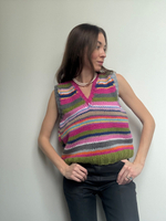 Жилет шерстяной цветные полосы by Ma