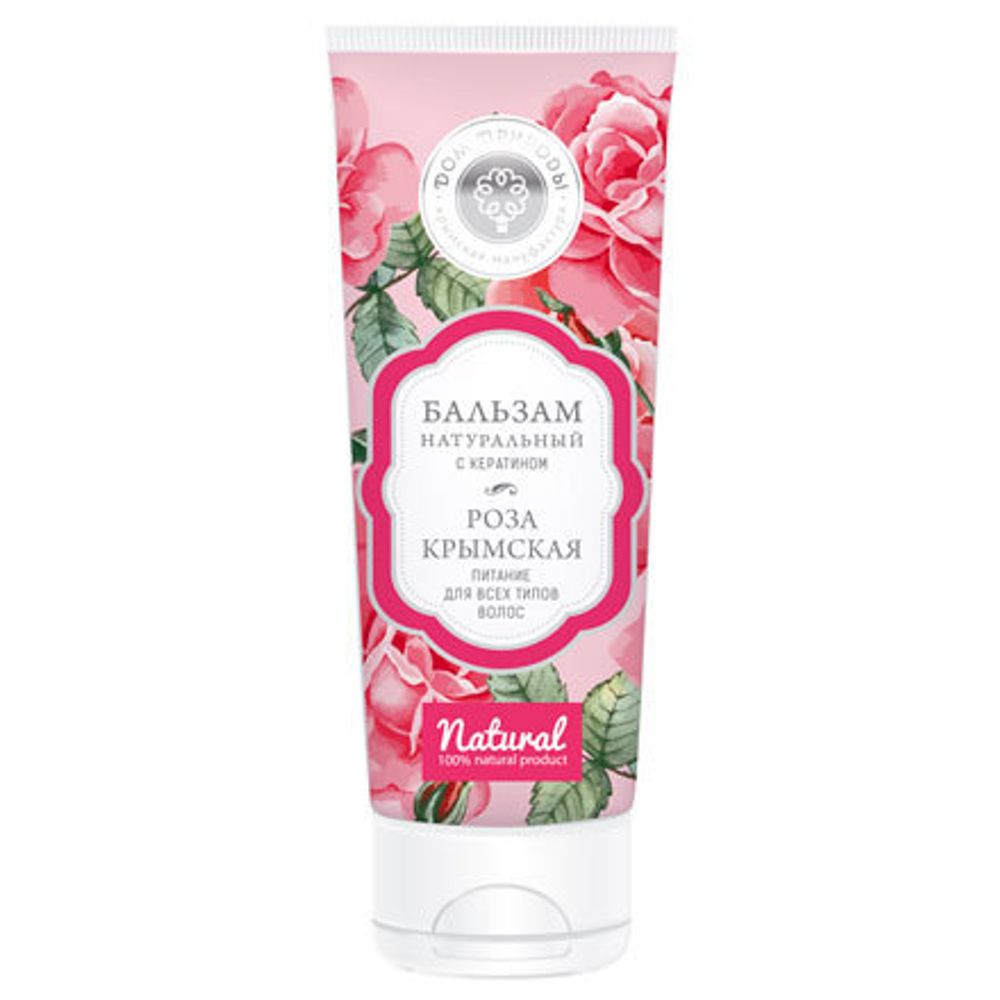 Бальзам для волос на душистой воде с розой чайной Питание для всех типов волос, 200 г (3,85 б)