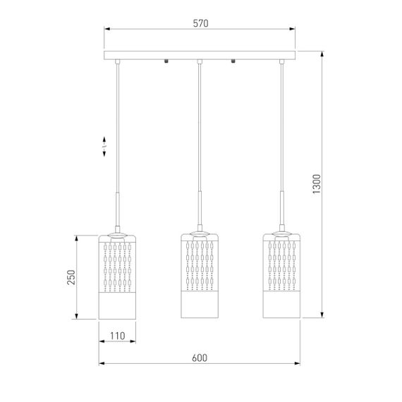 Подвесной светильник Eurosvet 50148/3 хром