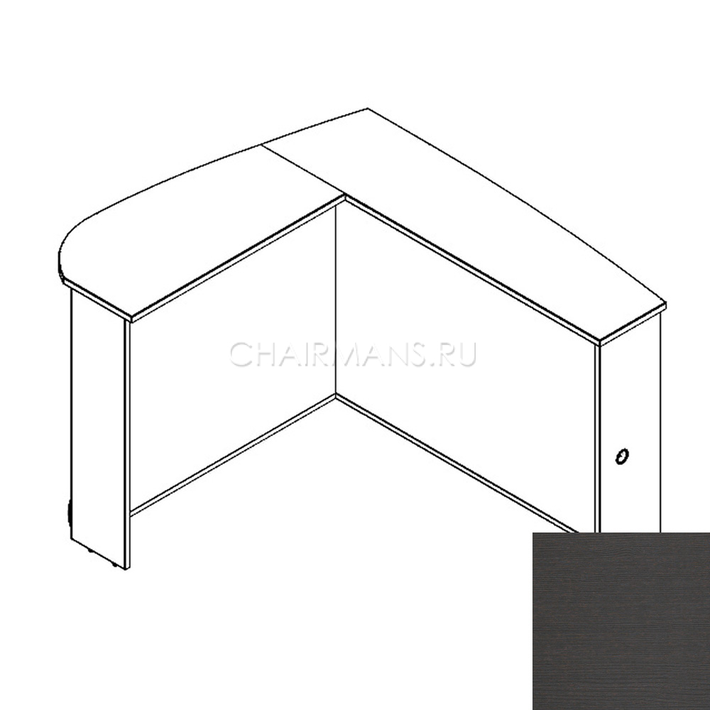 Стойка рецепции угловая Skyland OFFIX-NEW ресепшен OMC 1815(L) легно темный/металлик