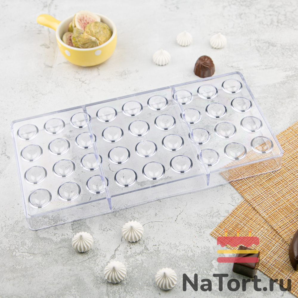 Форма поликарбонатная «Полусфера 2 см, 36 ячеек»