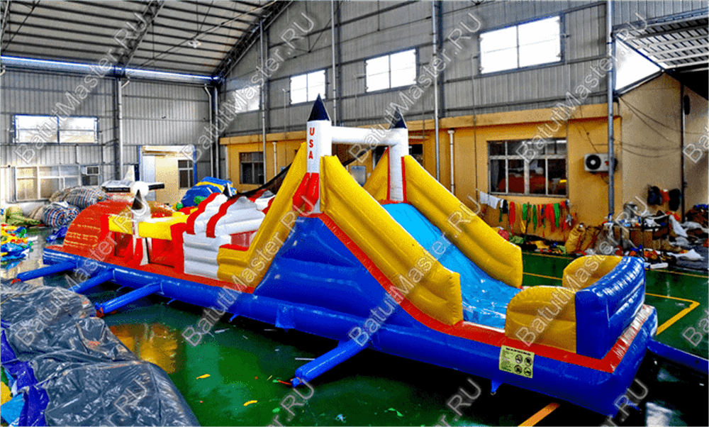 Коммерческий надувной батут "Ракета на взлёте"