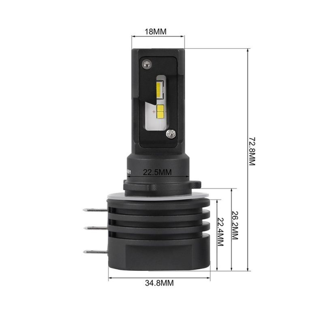 Светодиодные лампы H15 Optima LED QVANT, 5000K, 12-24V, 13W (комплект, 2шт)