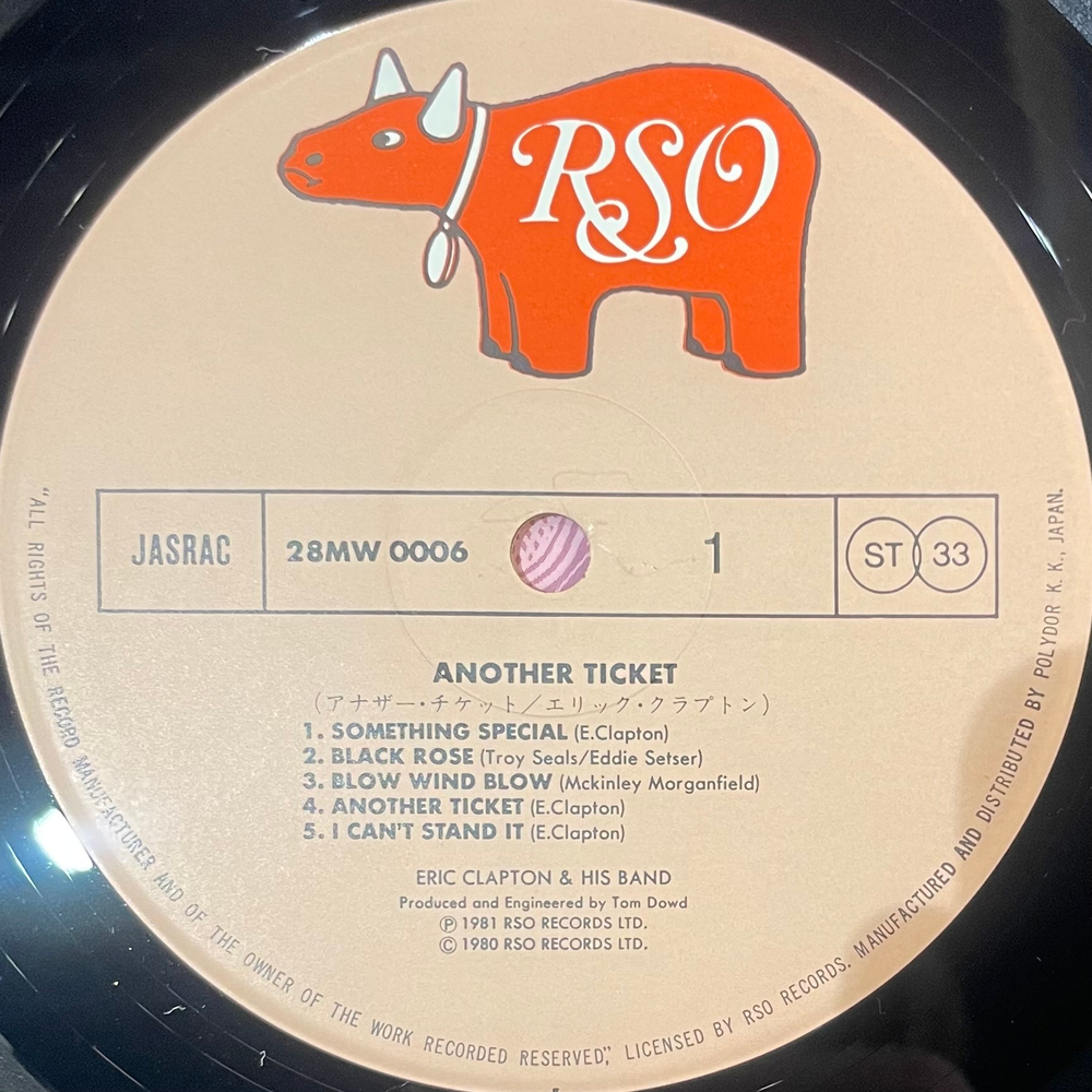 Виниловая пластинка Eric Clapton ‎– Another Ticket LP