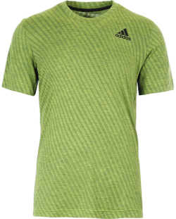 Футболка мужская теннисная Adidas Freelift Crew - beam yellow/green oxide