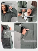 Куртка демисезонная с капюшоном удлиненная