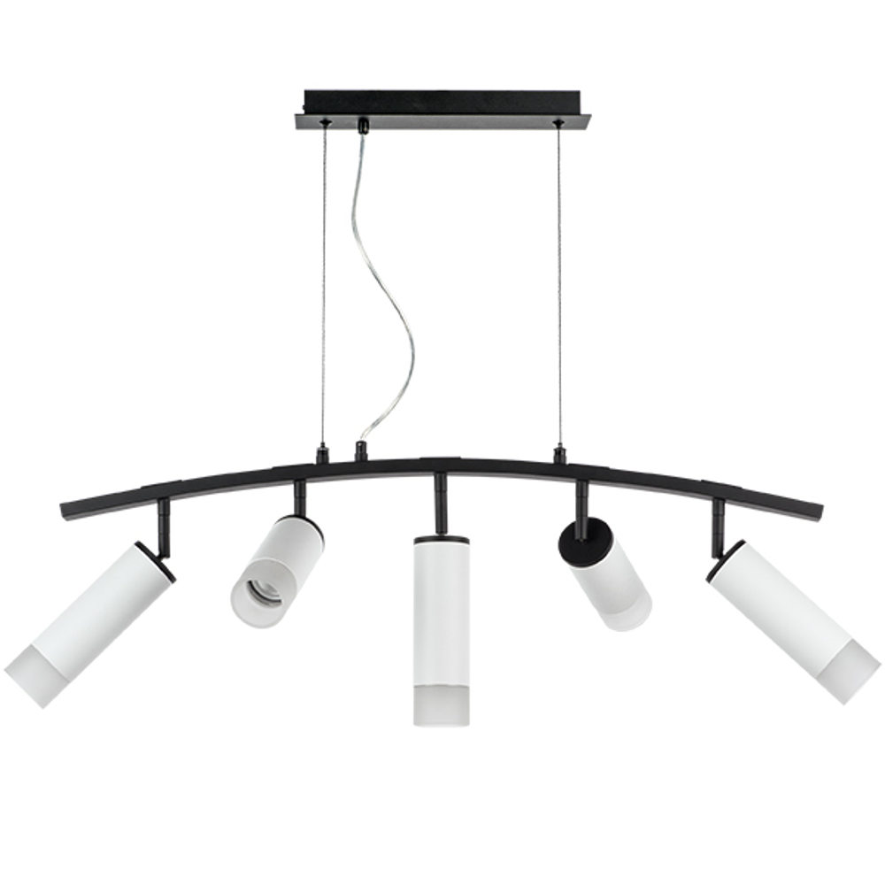 LR7353628631 Люстра RULLO 5х50W GU10 ЧЕРНЫЙ/БЕЛЫЙ (571735+214436-2+214486-3+202431-5)