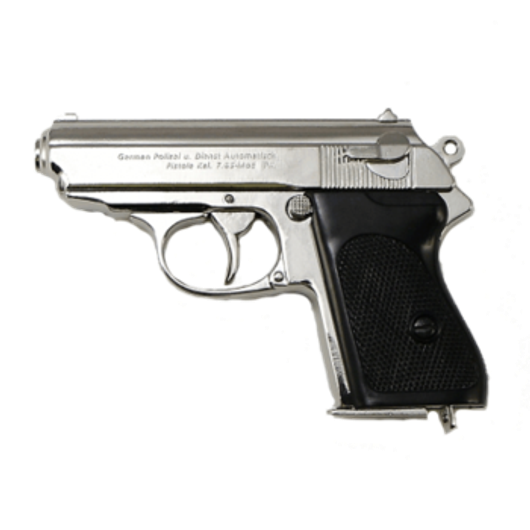 Макет пистолета Walther PPK хром