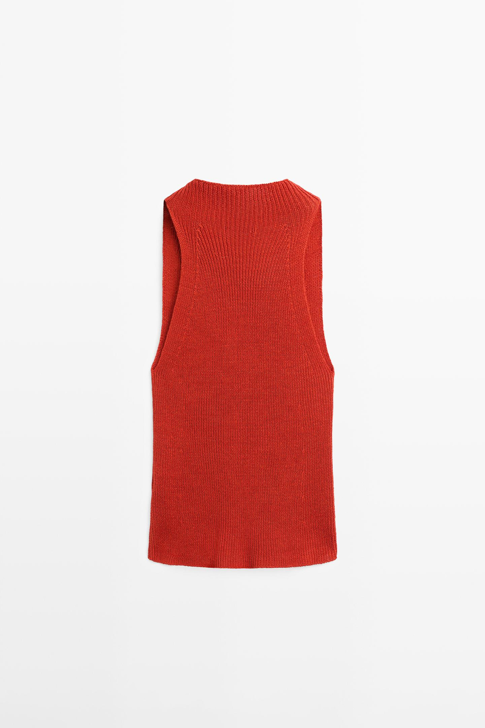 Massimo Dutti Хлопковый топ с драпированным вырезом, жженый