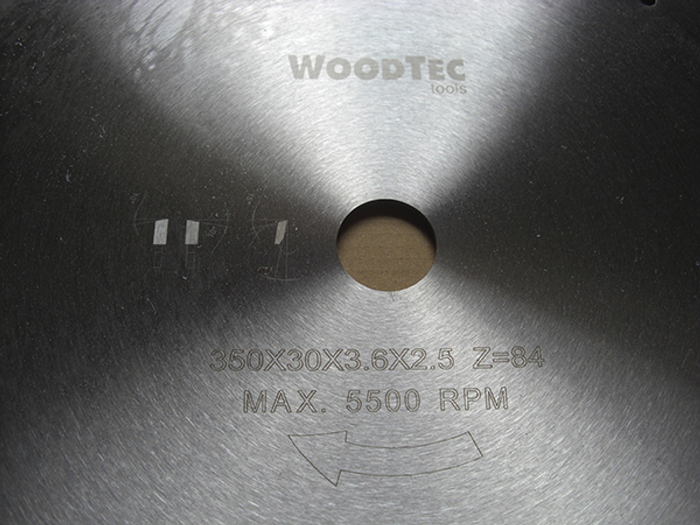 Пила дисковая Ø350 х 30 х 3,6/2,5 Z84 WZ WoodTec