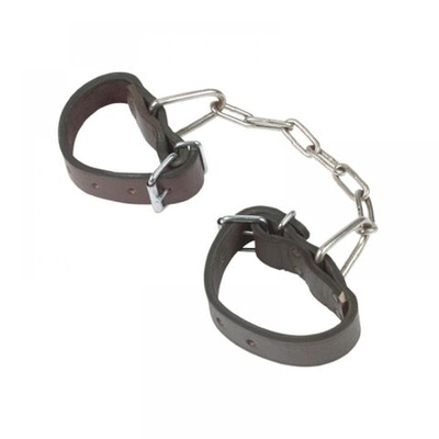 Путы для КРС кожаные с цепью, длина 40 см, ширина 4 см