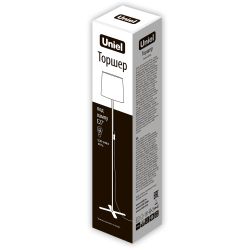 UML-T510 E27 BLACK-WHITE Торшер напольный под лампу Е27. 60W. Черный-Белый. ТМ Uniel