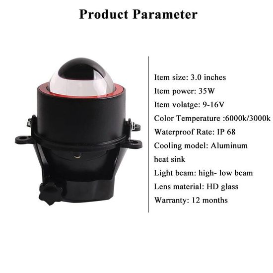 Универсальные 3` ПТФ с режимами ближнего и дальнего света от Sanvi