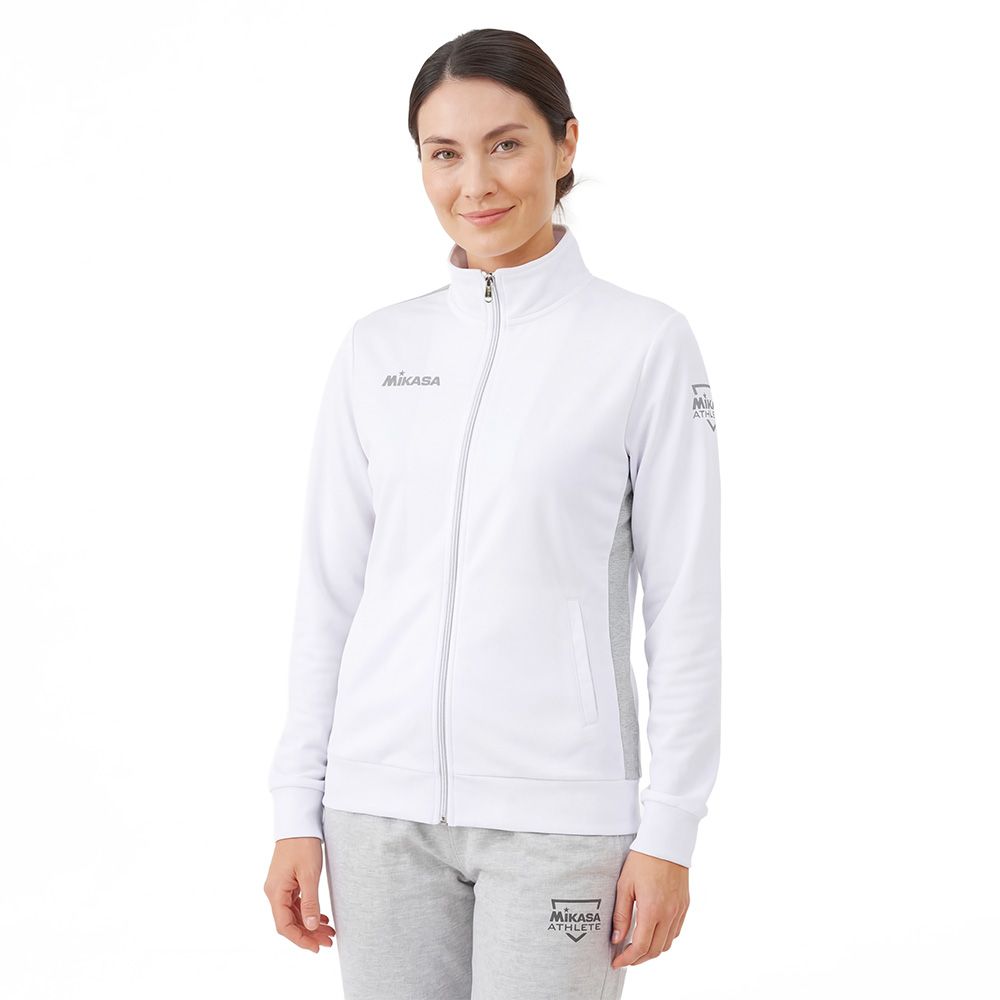 Костюм спортивный MIKASA MT537/530-022-4XL, р.4XL, 70% хлопок, 30% полиэстер, бело-серый