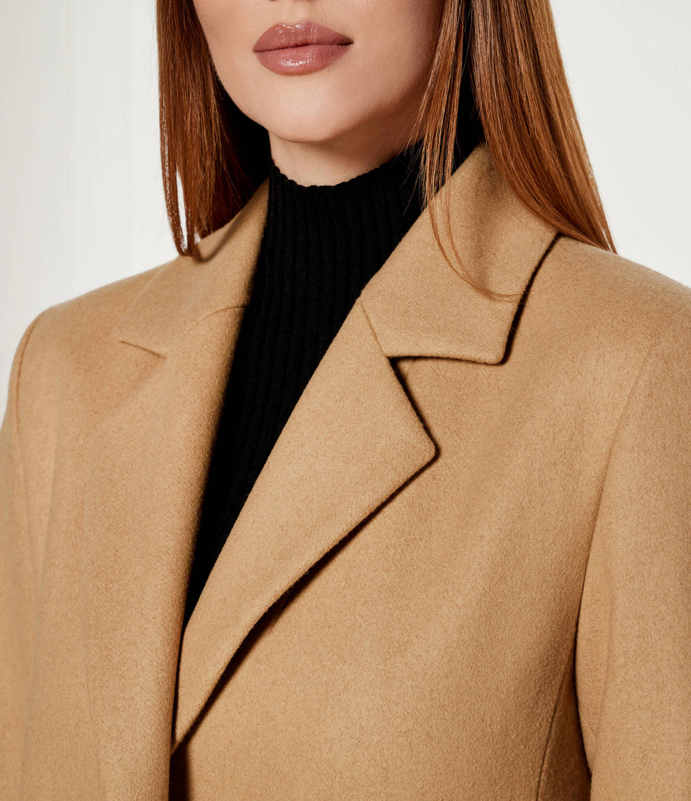 Хлопковое пальто HUGO - светло-коричневый(50526199)