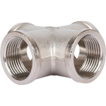 Крестовина STOUT SFT 0031 - 3/4" (для стальных труб, латунь никелированная)