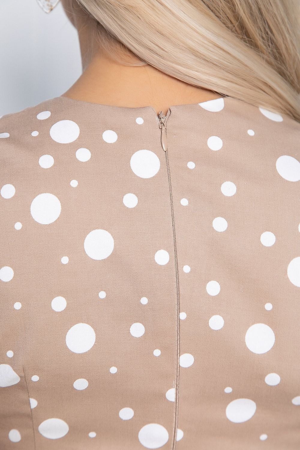 Платье Кокетливая (беж/горох) П10845 LT Collection