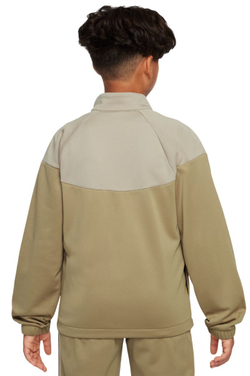 Boys' Спортивный костюм Nike Kids Dri-Fit Poly Knit Full Zip - parachute beige/desert khaki/white