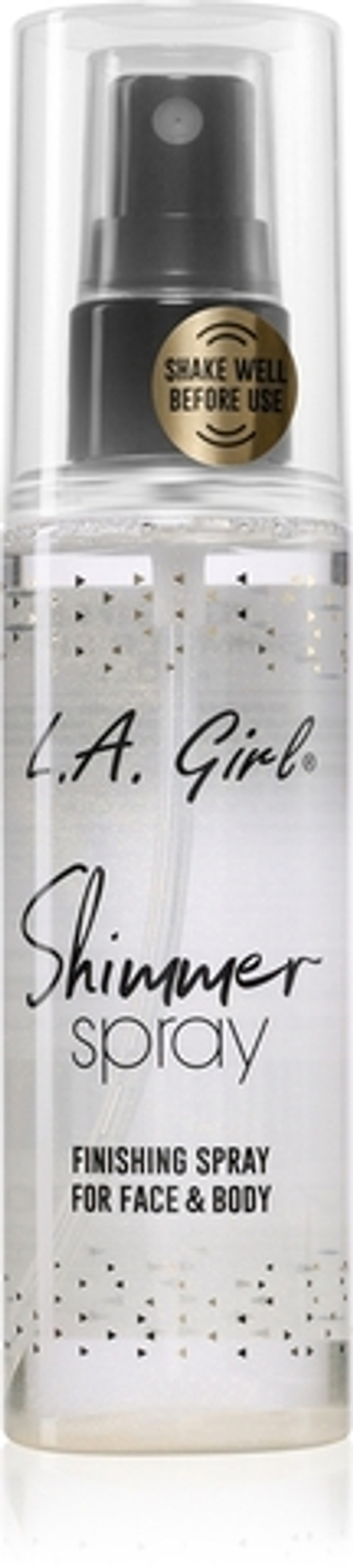 L.A. Girl Cosmetics Shimmer Spray - Спрей для фиксации макияжа для лица и тела. Подчеркивает загар. оттенок Gold, 80 ml