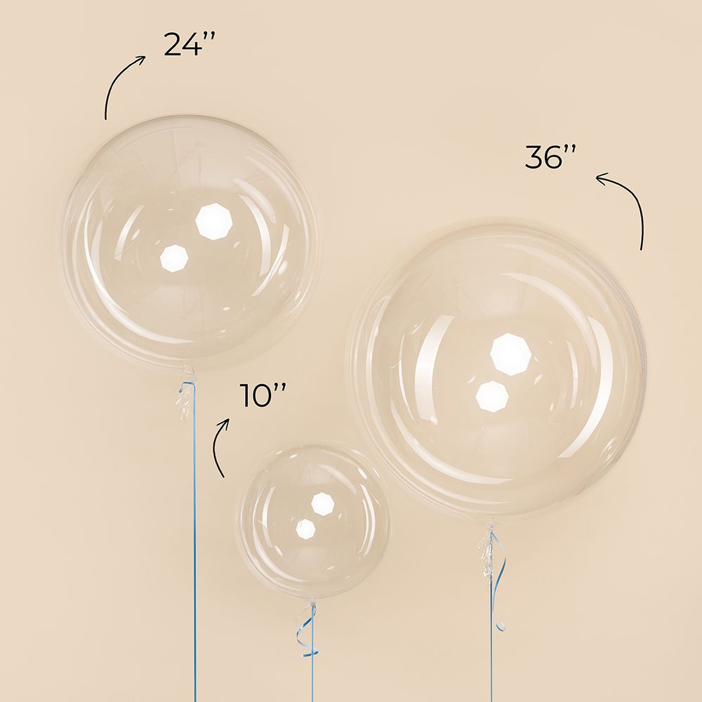 Шар (36''/91 см) Сфера, Deco Bubble, Прозрачный, Кристалл, 1 шт. в уп.