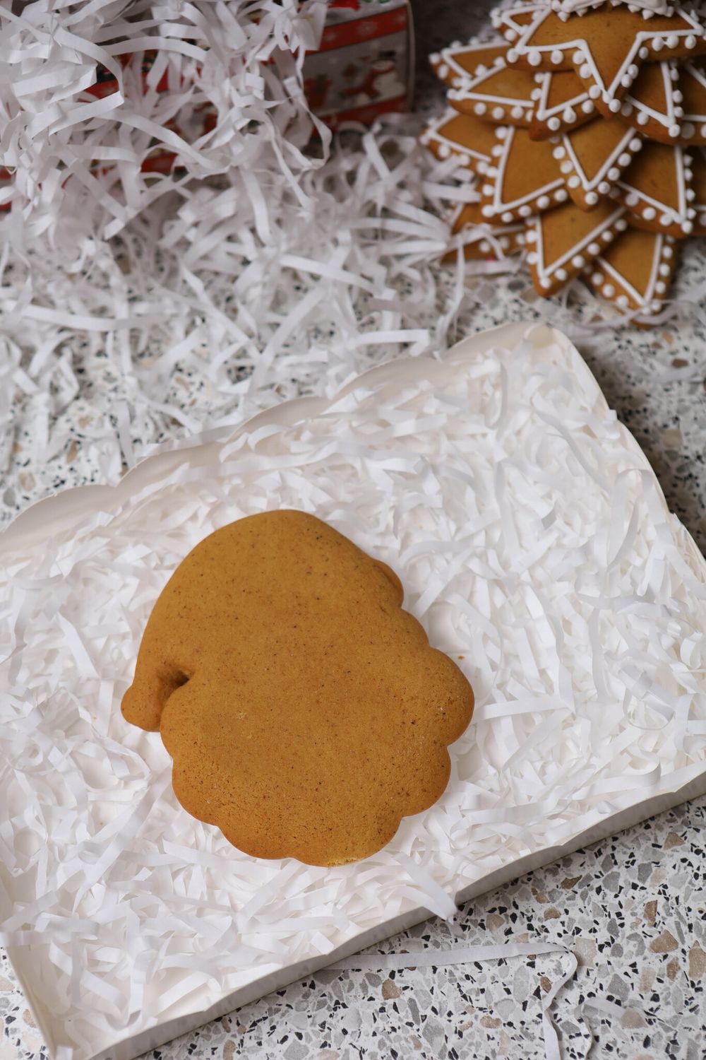 Пряник голова Деда Мороза