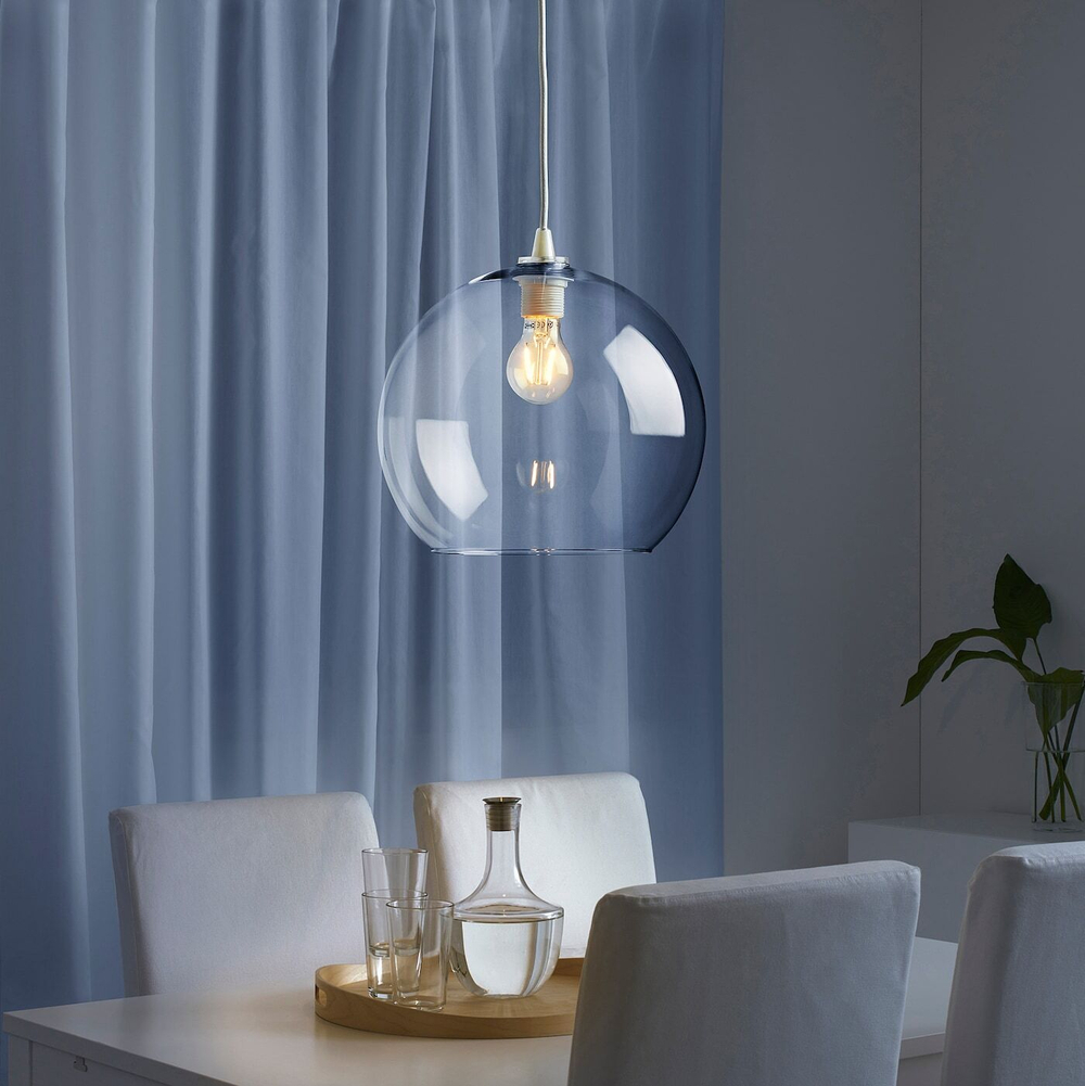 IKEA JAKOBSBYN  (ИКЕА ЙАКОБСБЙН)  -  Абажур для подвесной лампы, прозрачное стекло, 30 см