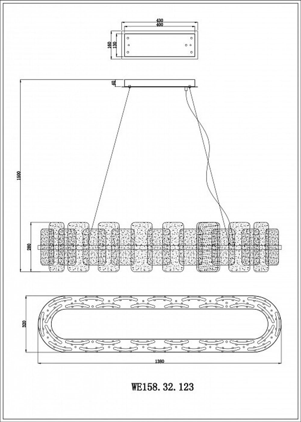 Подвесной светильник Wertmark Nelly WE158.32.123
