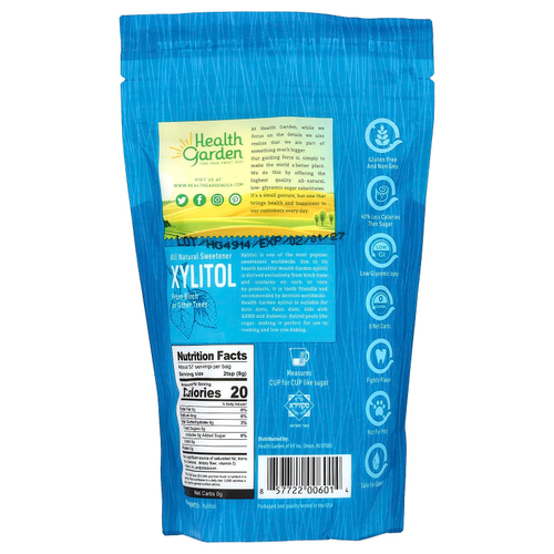 Health Garden, ксилитол, полностью натуральный подсластитель, 453 г (16 унций)