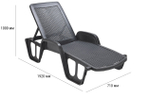Шезлонг пластиковый, GARDEN RATTAN Pool, антрацит