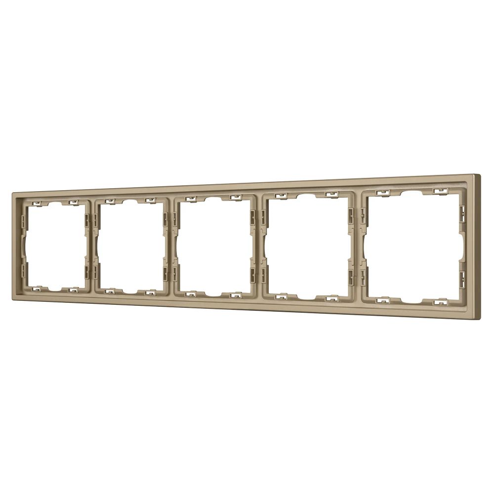 Рамка пластиковая FRM-NOBE-SFPL-5-GD (Arlight, Золотой песок) 054229