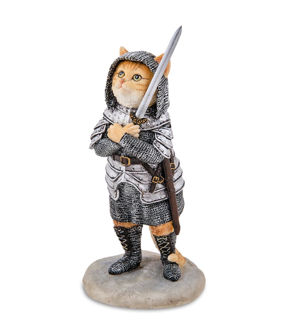 Veronese WS-1241/ 3 Статуэтка «Сэр Пусилот - кошачий рыцарь»