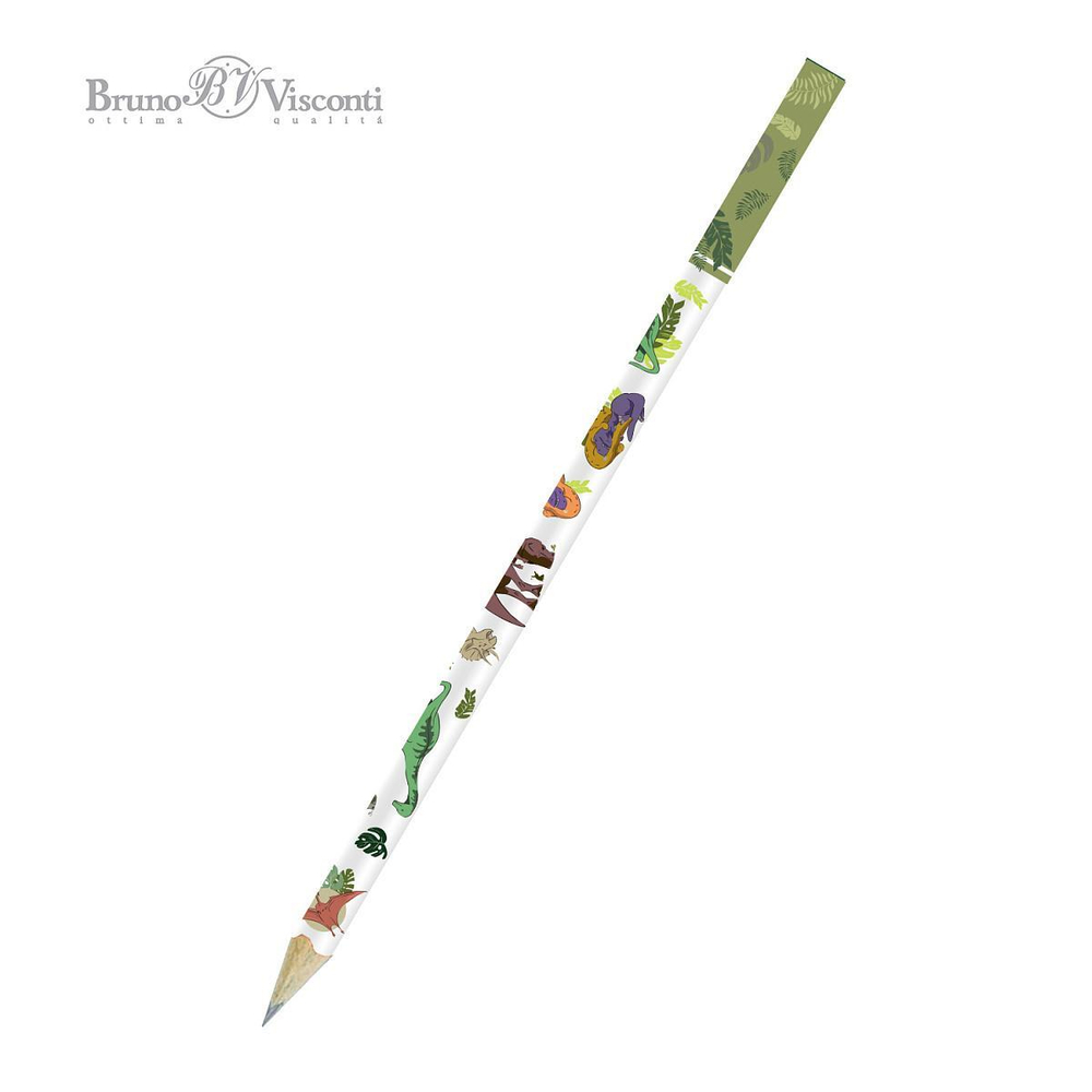 Карандаш ч/г НВ "HappyGraphix. Динозавры" (Bruno Visconti)