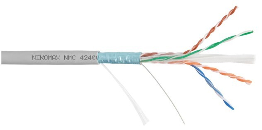 Кабель витая пара F/UTP 6 кат. 4 пары NIKOMAX NMC 4240C-GY